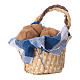 Basket with bread for DIY Nativity scene real height 4 cm s2