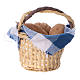 Basket with bread for DIY Nativity scene real height 4 cm s3
