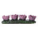 Row of lilac flowers 4 pcs for DIY Nativity scene real height 2 cm s1