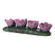 Row of lilac flowers 4 pcs for DIY Nativity scene real height 2 cm s2