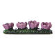 Row of lilac flowers 4 pcs for DIY Nativity scene real height 2 cm s3