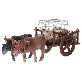 Ferramentas de Trabalho para Presépio: Carrinho com gansos e ovos 5x15x5 cm para presépio com figuras de 5 cm de altura média Ferramentas de Trabalho para Presépio: Carrinho com gansos e ovos 5x15x5 cm para presépio com figuras de 5 cm de altura média