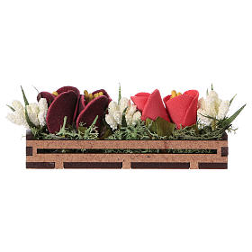 Moss, Trees, Palm trees, Floorings: Flower box in wood 5x10x5 cm