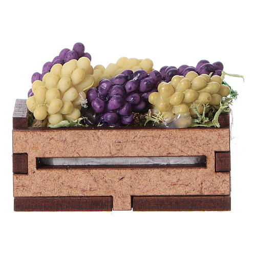 Weintrauben in Kiste für DIY-Krippe, 5x5x5 cm 1