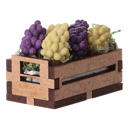 Weintrauben in Kiste für DIY-Krippe, 5x5x5 cm 2