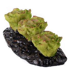 Row of lettuce in resin real size 6x2x2 cm