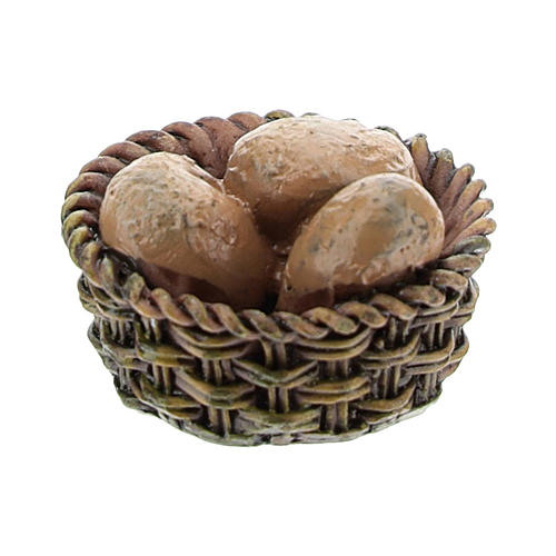 Miniature bread basket, in resin 1x2x2 cm for 8-10 cm nativity 2