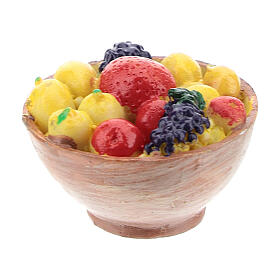 Fruit basket in resin 2x3x3 cm, for 14-16 cm nativity