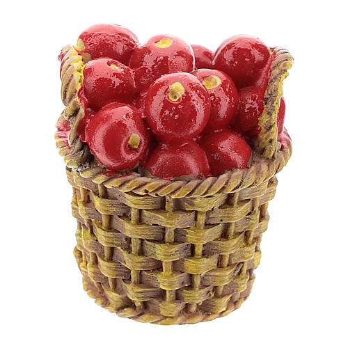 Miniature fruit basket in resin 5x3x3 cm, for 14-16 cm nativity 1