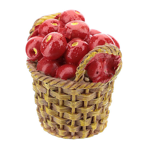 Miniature fruit basket in resin 5x3x3 cm, for 14-16 cm nativity 2