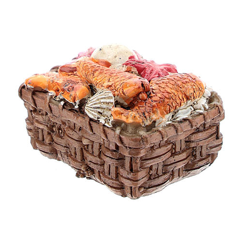 Fish basket in resin 1x3x3 cm, for 8-10 cm nativity 2