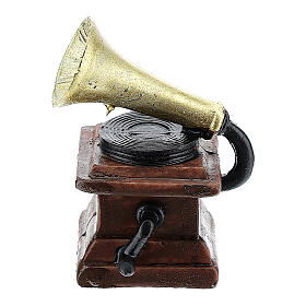 Grammofono in resina 5x3x3 cm per presepe 14-16 cm