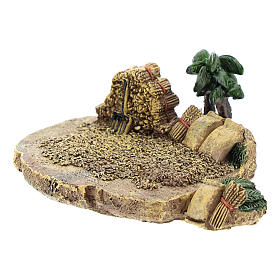 Campo di grano in resina di 4x7x10 cm per presepe 4 cm