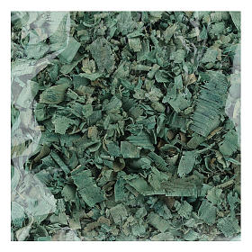 Green wood chips 100 g, for nativity scene flooring