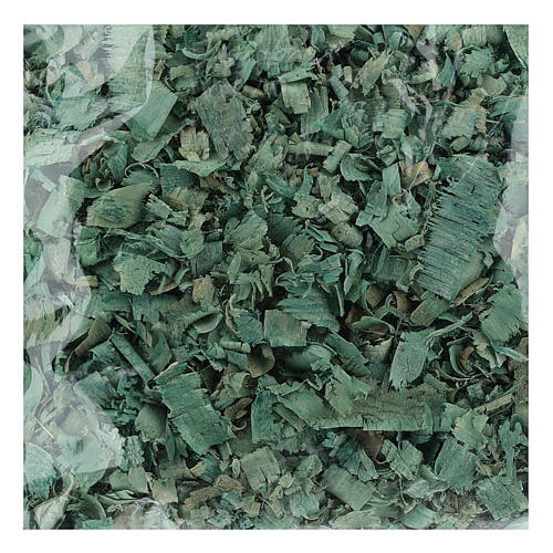 Green wood chips 100 g, for nativity scene flooring 1