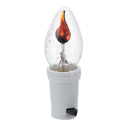 Lampenfassung und Lämpchen, Feuereffekt, E12 1