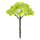 Green tree without base, for nativity real h 9 cm s2