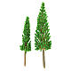 Cypress tree set 2 pcs for DIY Nativity scene real h 11-14 cm s2