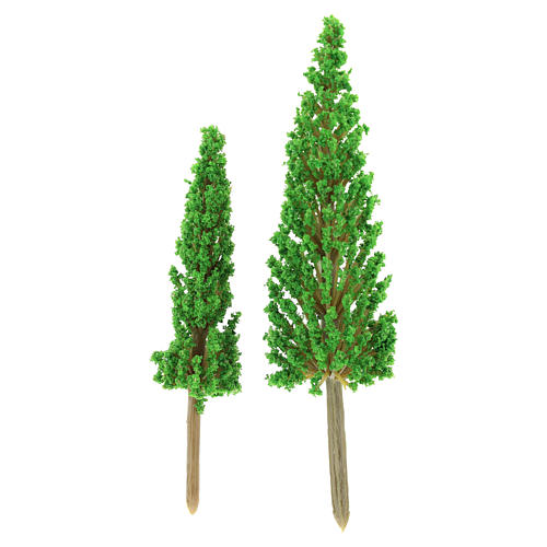 Cypress tree set 2 pcs, for diy nativity real h 11-14 cm 2
