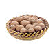 Basket with resin eggs 2x2x3 cm for Nativity scene 8-10 cm s1