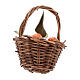 Orange basket with handle for Nativity scenes of 12 cm s2