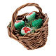 Basket with prickly pears and handle Nativity scenes 12 cm s1