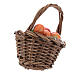 Basket with mixed fruit and handle Nativity scenes 12 cm s2