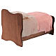 Wooden bed with fabric sheets and fabric 10 cm s5