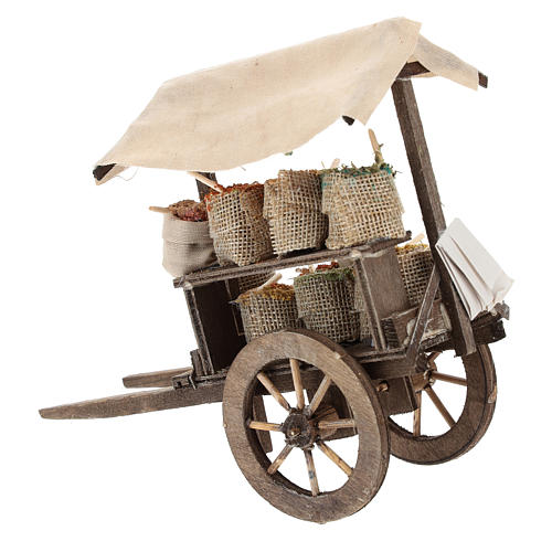 Cart with bags of spices Nativity Scene 12 cm 4
