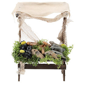 Neapolitan Nativity Scene: Mussel and fish stand Nativity scene 11 cm