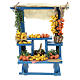 Estande azul frutos estilo napolitano para presépio com figuras de 13 cm de altura média s1
