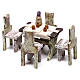Tisch und 4 Stühle, 5x5x5 cm, für 12 cm Krippe s2