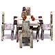 Tavolo con 4 sedie per presepe di 12 cm 5x5x5 cm  s1