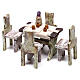 Tavolo con 4 sedie per presepe di 12 cm 5x5x5 cm  s2