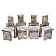 Tavolo con 4 sedie per presepe di 12 cm 5x5x5 cm  s3