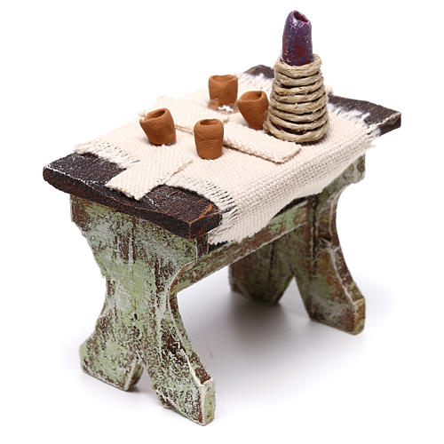 Mini table with 4 chairs for 12 cm nativity, 5x5x5 cm 4