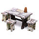 Bingo table and stools of 5x5x5 cm for Nativity scene of 10 cm s2