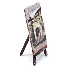 Mini painted canvas for 12 cm nativity 10x5x5 cm