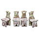 Table with 4 chairs for Nativity scene of 12 cm 10x5x5 cm s7