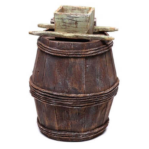 Barrel with grape machine for 10 cm nativity 15x10x10 cm 4