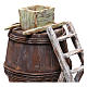 Barrel with grape machine for 10 cm nativity 15x10x10 cm s2