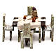 Miniature table with 4 chairs, for 10 cm nativity 5x5x5 cm s1