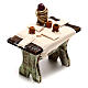 Miniature table with 4 chairs, for 10 cm nativity 5x5x5 cm s2