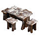 Table with cards and stools of 5x5x5 cm for Nativity scene of 10 cm s3