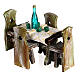 Set table with 4 chairs for Nativity scene of 10 cm 5x5x5 cm s2