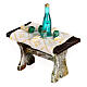 Set table with 4 chairs for Nativity scene of 10 cm 5x5x5 cm s3