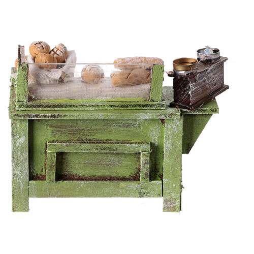 Stoisko sprzedaży chleba 10x10x5 cm, szopka neapolitańska 10 cm 1