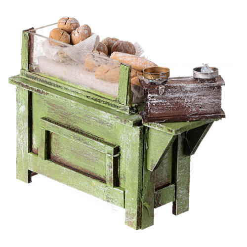 Stoisko sprzedaży chleba 10x10x5 cm, szopka neapolitańska 10 cm 2