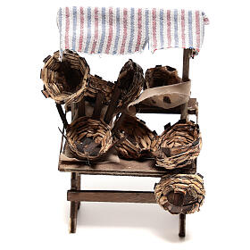 Basket stall 15x5x5 cm, for 14 cm Neapolitan nativity
