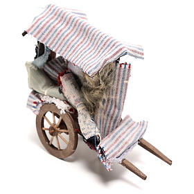 Cart selling rugs of 15x15x5 cm, for 14 cm Neapolitan nativity